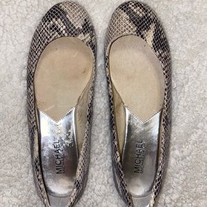 Michael Kors snakeskin flats